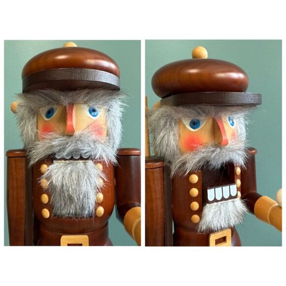 Vintage SN Seiffener Nutcracker Golfer W/ Clubs Made In Germany  Wooden Craftsma - Picture 9 of 10